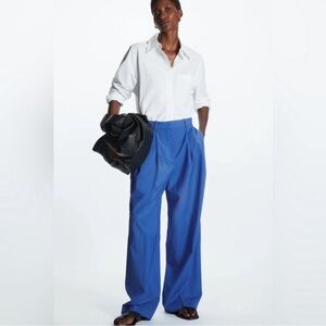COS bright blue trousers - US 4